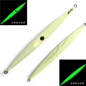 Luminous Diamond Night Fishing Lure: Ocean Boat Fishing Hard Tail Drift Bait with Metal Coating for River Lake Reservoir and Beach Fishing