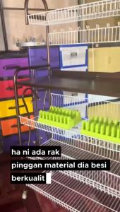 3V Rak Pinggan Besi Beroda/Cooper Kitchen Dish with wheels/Rak Pinggan