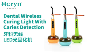 HORYN Cordless Dental LED Curing Light Wide Spectrum with Caries Detection Rechargeable Resin Cure Lamp Dental Clinic Equipment