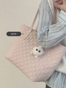 Student Class Large Capacity Bag Womens 2024 New Arrival Tide Spring Fashion Tote Bag Quilted Shoulder Commuter Bag