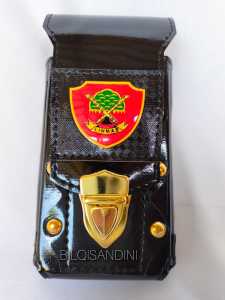 sarung hp pinggang linmas/kotak hp pinggang logo linmas double slot