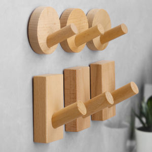 【On Sale】Natural Storage Hanger DIY Wall-mounted Hooks Wooden Coat Hook Retro Wall Decoration