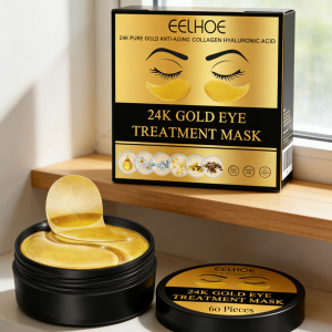 EELHOE | EELHOE 24k Gold Eye Treatment Mask Collagen Hyaluronic Acid Anti Wrinkle Reduce Dark Circles Daily Skin Care Under Eye Patches