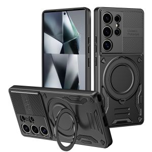 Phone Case for Samsung Galaxy S26 S24 Ultra S25 FE S23 S22 Plus A07 A17 A16 A56 A36 A55 Magnetic Ring Holder Protective Cover