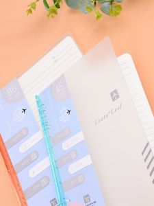 Horn Detachable A5B5 Large Capacity Notebook Simple Fresh Transparent Cover Write Comfortably Removable Page Design for Business And Office Use