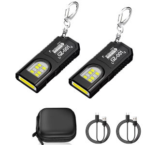 USB Rechargeable Torch With Pen Clip Powerful Mini Outdoor Working Lantern With Magnetic Portable Keychain LED COB Flashlight