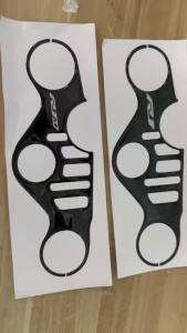 R1M Motorcycle Carbon-look Top Triple Clamp Yoke Sticker For YZF R1 R1M 2015-2024