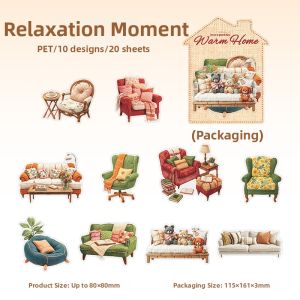 Light Vintage Embroidery Simulation PET Stickers