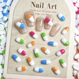 30PCS Trang Trí Móng Tay Dạng Viên Nang Phát Sáng Charm Nhựa Nhiều Màu Sắc Để Làm Móng Tự Làm Viên Giả Thuốc Đá Lấp Lánh Đáng Yêu