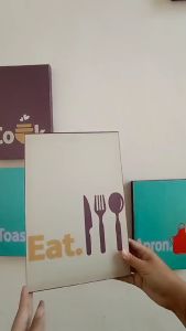 Hiasan Dinding Tema Dapur / Kitchen Wall Decor Kiss The Cook 20x30cm
