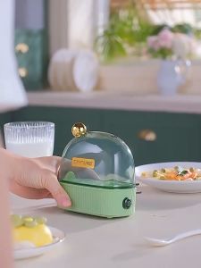 Electric Egg Boiler Automatic Cooker Rapid Egg Boiler Breakfast Machine Multi-Function Egg Cooker 2 Eggs Portable Food Steamer