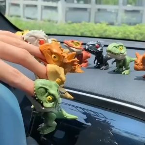Mainan Action Figure Anime Dinosaurus Jari Mini Simulasi Lucu Model Tyrannosaurus Rumit Kreatif Tangan Menggigit Interaktif Dino