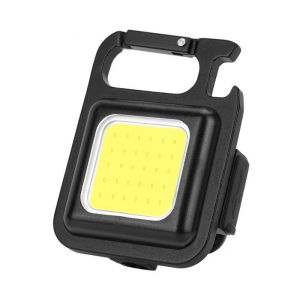 (GRATIS ONGKIR) Senter LED Mini Portable Gantungan Kunci Keychain Magnetic COB 500 super terang Lumens