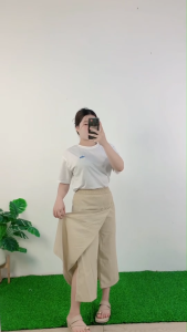 ชุดเซ็ตลำลอง กระโปรงทรงเอเอวสูง ใส่ทำงานได้