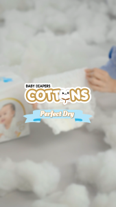 TWINPACK CottonsBabyDiapers - Perfect Dry NB/S/M/L/XL/XXL Popok Bayi/ Popok Sekali Pakai/ Popok Nyaman/ Popok Lembut/ Popok Premium