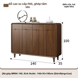 FANLUOWEI | Tủ Gỗ Solid Wood Cho Phòng Đón Tiếp Dung Lượng Lớn