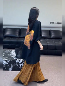 DANTING | Cool Relaxed Style Black Print T-Shirt Skirt Set