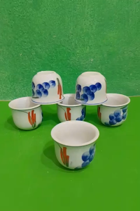 Combo 6 ly tách trà tròn dễ vệ sinh loại lớn C4.5*R5.5 cm