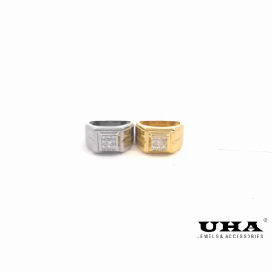 N1335 Nhẫn nam có lót lòng đính đá CZ cao cấp sáng lấp lánh UHA