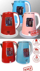 Ấm siêu tốc đun nước Thái 2 lớp cách nhiệt dung tích 2.5L công suất 1500W tự ngắt khi sôi