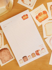 [Original] A5 Writing Pads Toast Bread Note This Week Plan Day Plan Office Cute Event-Recording Message Sticker