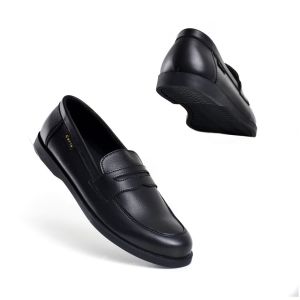 Rionz - Costa Black - Sepatu Formal Pria Pantofel Hitam Kerja Kantor