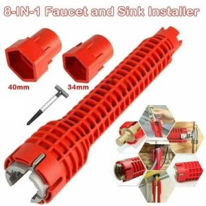Kunci Pas Keran Wastafel Faucet Sink Installer Pasang Selang Flexible Wastafel 8 in 1