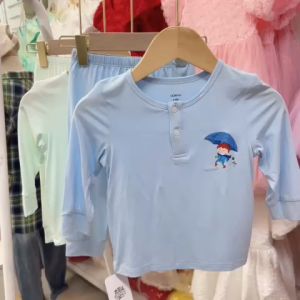 Đồ bộ dài tay cho bé trai và bé gái từ 9-36M đồ bộ dài tay thun cotton mềm mát co giãn tốt cho bé sơ sinh