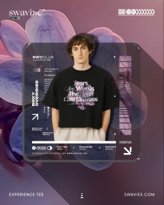 SWAVIEE Boxy Oversize Tshirt Tears Black