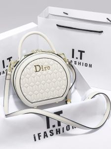 Diro Genuine Leather round Puff Bag Womens Versatile High-End Fashion Crossbody Handbag New 2025 Soft Tote Handbag