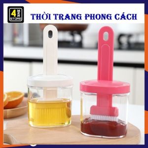 Hũ Đựng Dầu Có Cọ Quét Tiện Dụng - Chổi Quét Dầu Ăn Kèm Lọ Đựng Dầu Làm Bánh Nướng Thịt Nấu Ăn Tiện Lợi - Cọ Quét Dầu - Bình Đựng Dầu Kèm Cọ