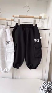 Quần dài thu đông quần túi hộp dáng jogger NumBer 20 cho bé trai bé gái 9kg tới 25kg BERNIE T0826Q12