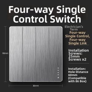 EUROB | Wall-Mounted Home Switch Sockets 86 Type 5 Hole 16A