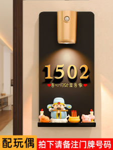 Luxury Illuminated Door Number Plaques Customizable Home Entrance Decorative Dolls Room Numbers Hotel Apartment Moving in Ceremony