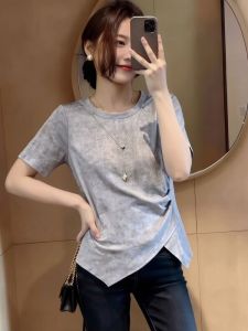 AIYITI | Stylish Tie-Dye Short Sleeve T-shirt Summer New Style Plus Size Womens Top
