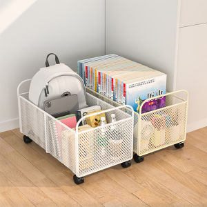 ชั้นวางของสำหรับใส่หนังสือพร้อมล้อ รถเข็นขนาดเล็ก สำหรับนักเรียนมัธยมปลาย ชั้นวางของใต้โต๊ะเรียน ชั้นวางของสำหรับใส่กระเป๋าหนังสือ