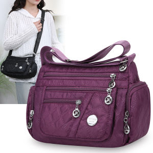 Casual Crossbody Bag Durable Oxford Fabric Adjustable Shoulder Straps Multiple Pockets Fashionable and Versatile.