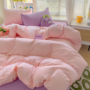 A-Class Infant Pure Color Washed Cotton Bedding Set