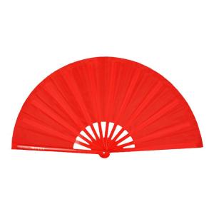 「China Plug」XIAOYAOJIN YANGGE | Tai Chi Fan Double-sided Red Dance Fan for Childrens Performance