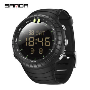 SANDA Brand Hot Watch for Men Electronic Watches Night Glow Large Screen Man Waterproof Outdoor Running Camping Wristwatch