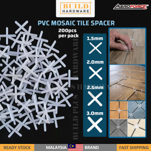 AeroForce PVC Mosaic Tile Spacer 1.5mm/2mm/2.5mm/3mm (200pcs/bag) Mosaic Spacer 瓷砖十字架