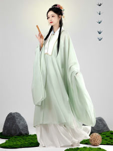 ชุดฮันฟูสไตล์จีนสำหรับผู้หญิง สไตล์ต้นราชวงศ์หมิง ปกตั้ง ฤดูใบไม้ผลิ 2021 โพลีเอสเตอร์ 100% ชุดกันหนาวสุดสง่างาม