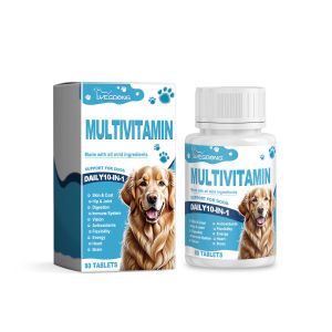 Yegbong Pet Multivitamin Supplements Beautiful Hair Improve Immunity Balanced Nutrition Health Products for Dogs and Cats Multivitamin Dog Nutritional Supplements Essential Vitamins Increase Physique