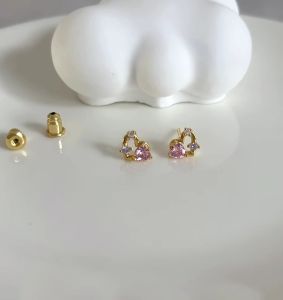 littlegirl gifts- Purple heart on the satur earring