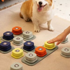 Dog Cat Communication Button Toy Training Communication Recording Bell Ring Voice Key Voice Talk Pet Supplies
