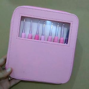 Crochet/jarum rajut/ crochet pink - 9 pcs