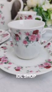 Porcelain Cup & Saucer Set Tea Coffee Cup Oven And Dishwasher Microwave Oven Elegant Viral Vintage Floral Design