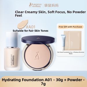 Kangaroo Mommy | Pregnancy-friendly Makeup Powder Foundation Compact for Women Controls Oil and Lasts Longer