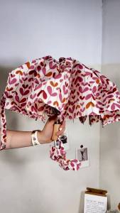Lightweight Wooden Handle Folding Sun Umbrella