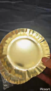 Piring Kertas/Piring Kue Kecil/Piring Kue Ulang Tahun/Piring Mas Kecil/Piring Kertas Kecil Isi 10Pcs